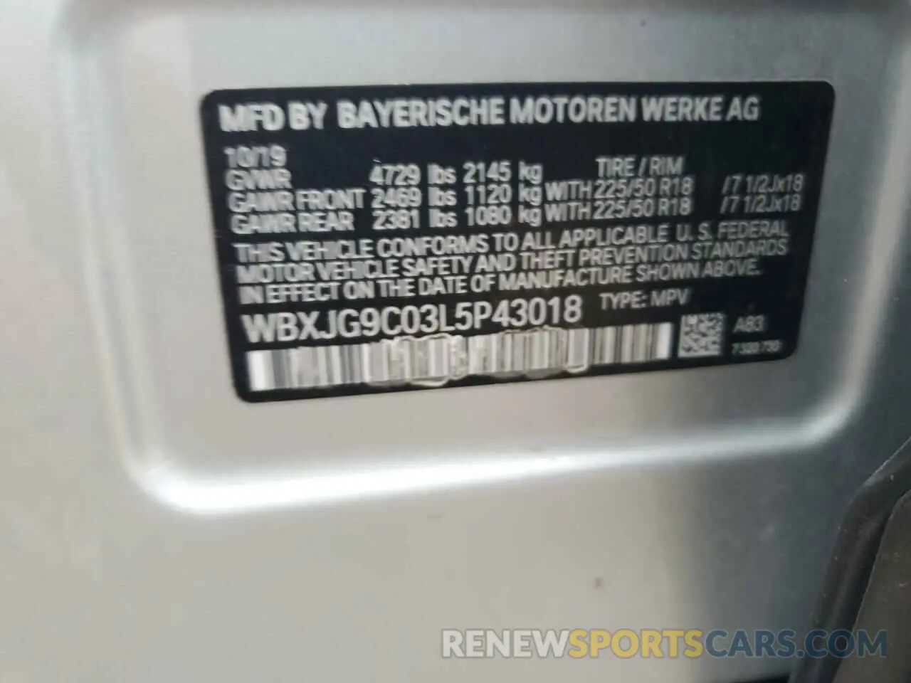 14 fotografías del automóvil dañado WBXJG9C03L5P43018 BMW X1 2020