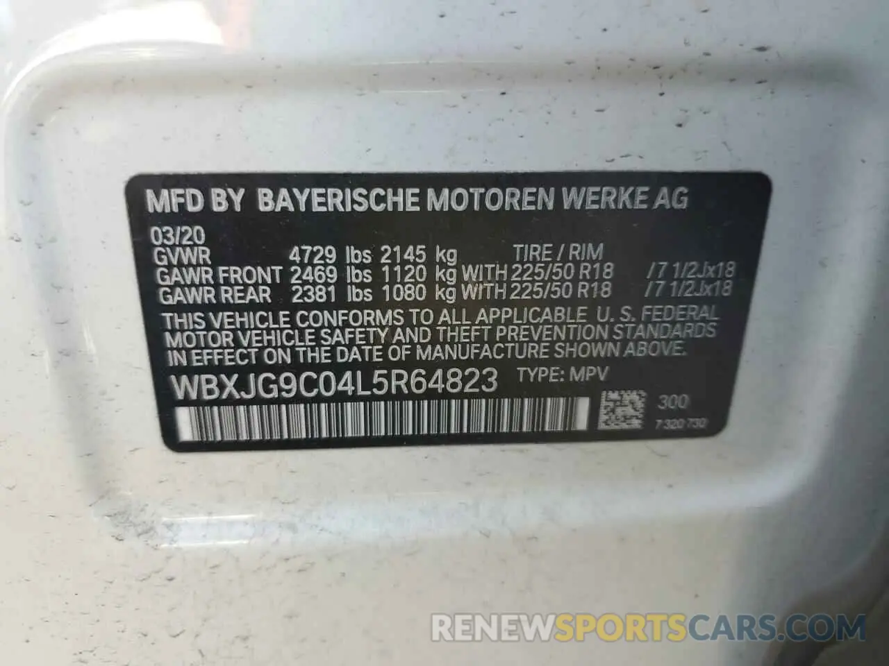 13 fotografías del automóvil dañado WBXJG9C04L5R64823 BMW X1 2020