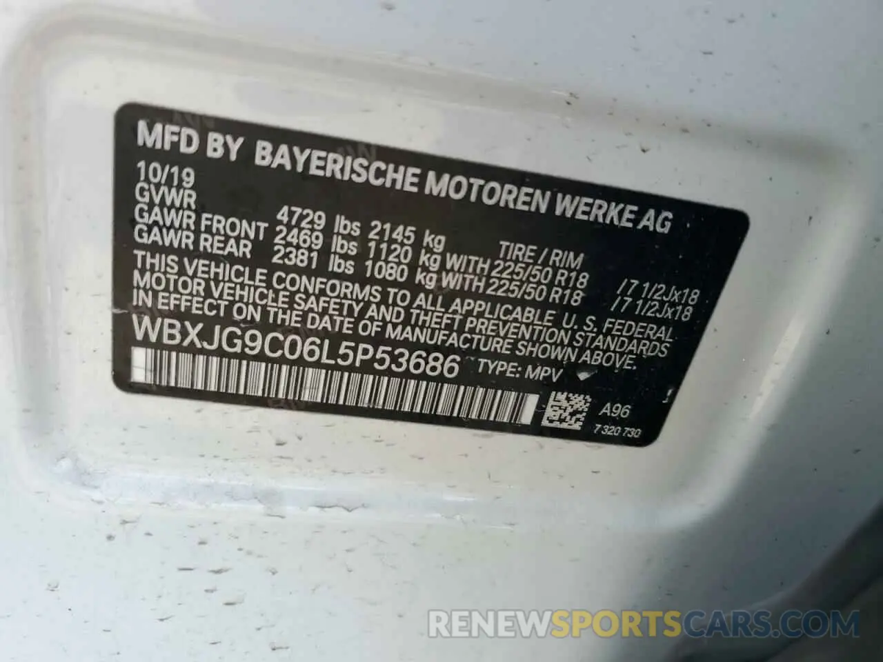 14 fotografías del automóvil dañado WBXJG9C06L5P53686 BMW X1 2020
