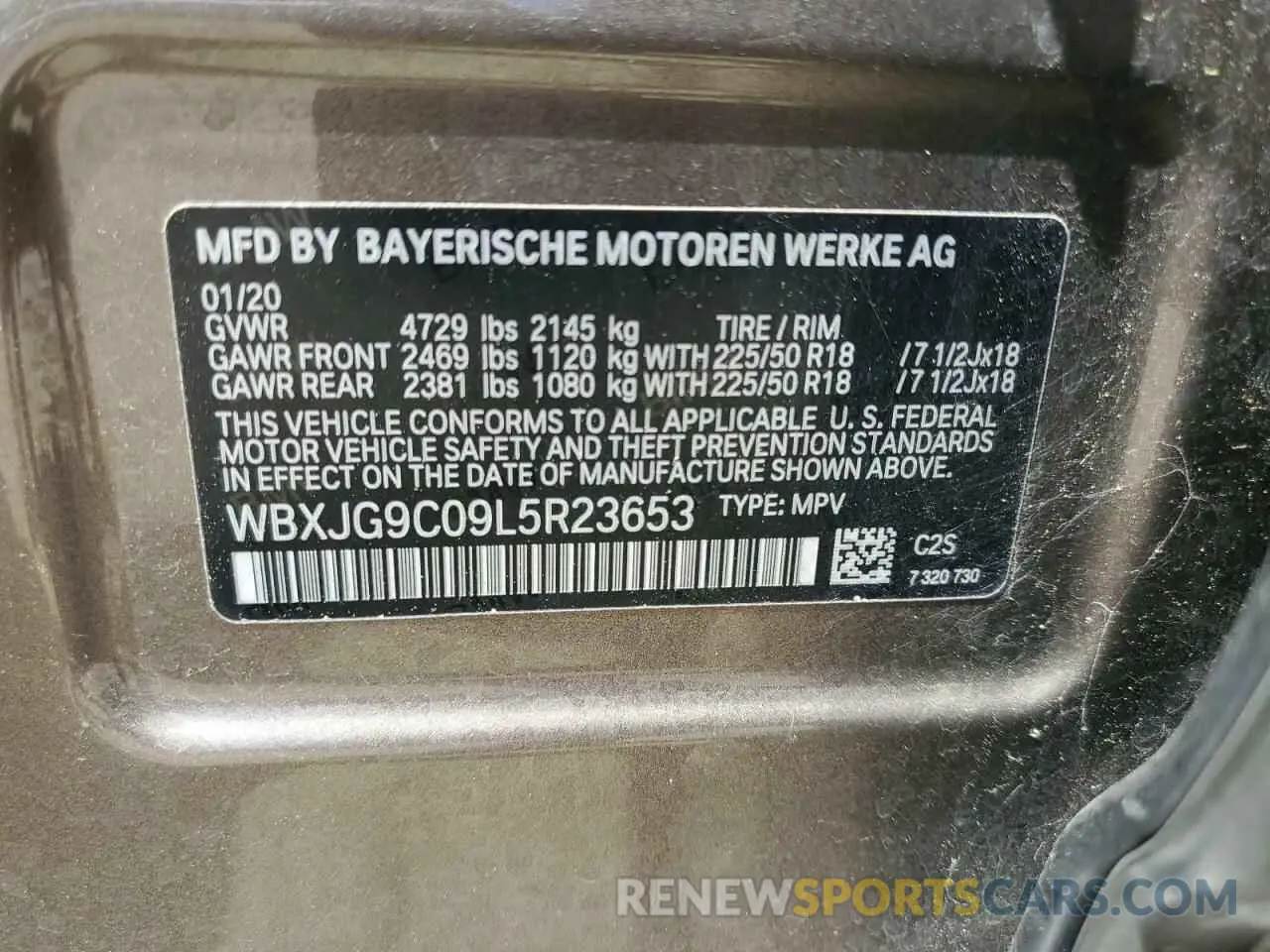 15 fotografías del automóvil dañado WBXJG9C09L5R23653 BMW X1 2020