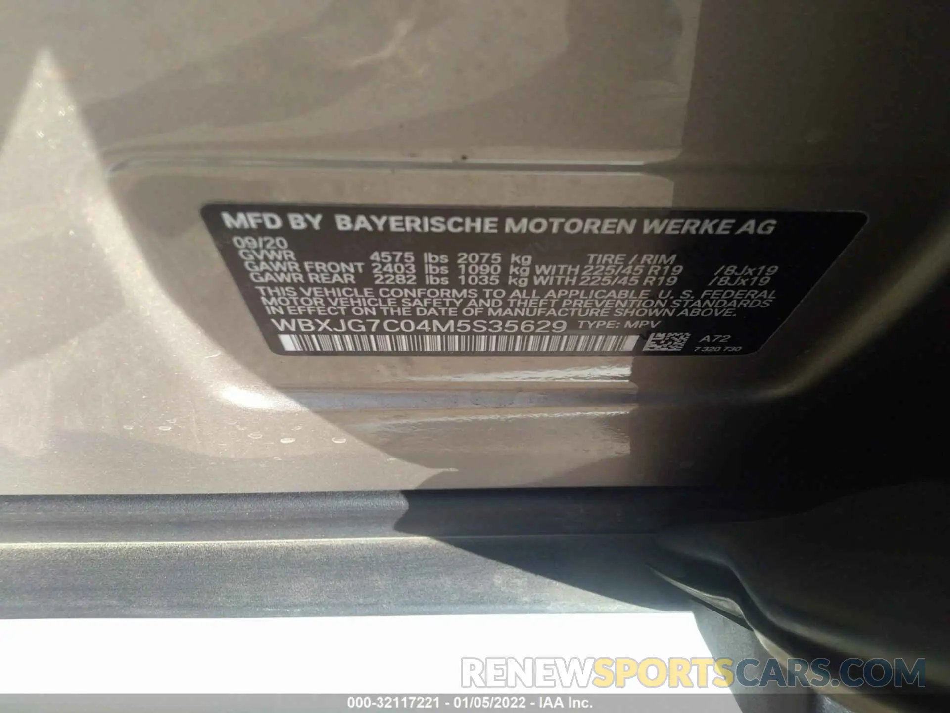 9 fotografías del automóvil dañado WBXJG7C04M5S35629 BMW X1 2021