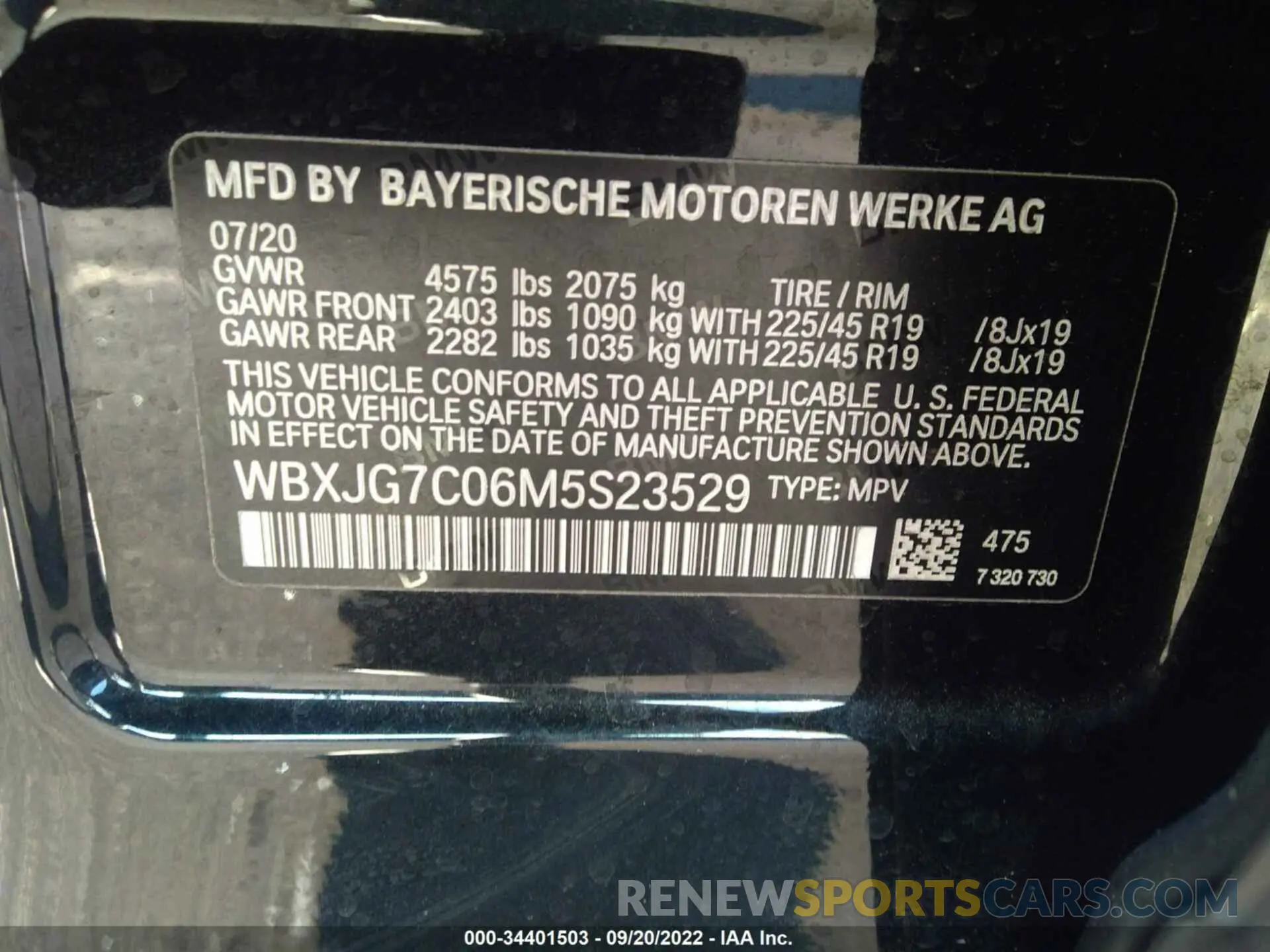9 fotografías del automóvil dañado WBXJG7C06M5S23529 BMW X1 2021