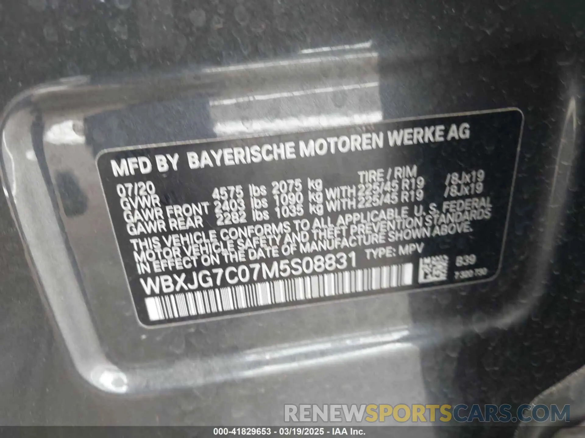 9 fotografías del automóvil dañado WBXJG7C07M5S08831 BMW X1 2021