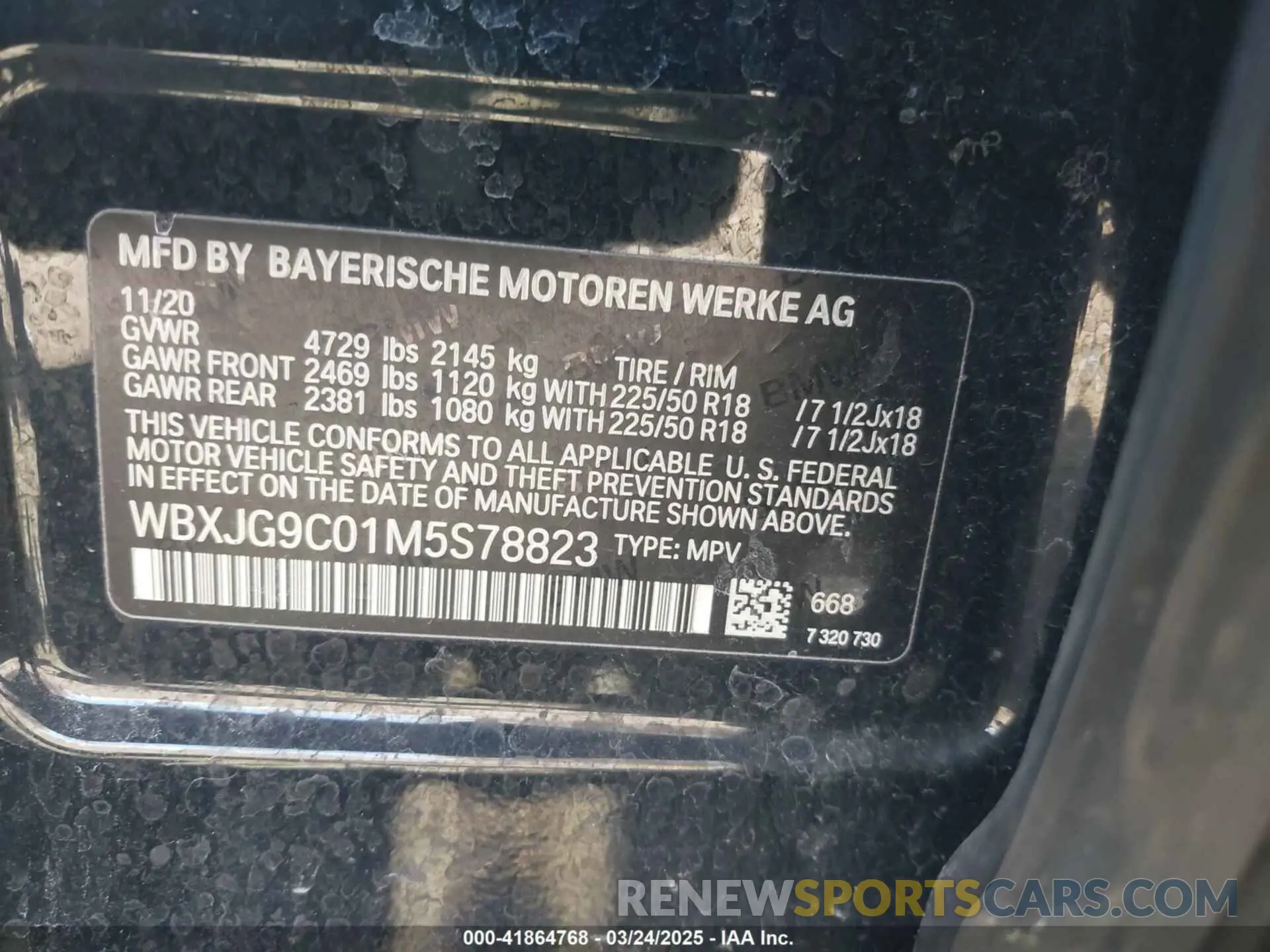9 fotografías del automóvil dañado WBXJG9C01M5S78823 BMW X1 2021