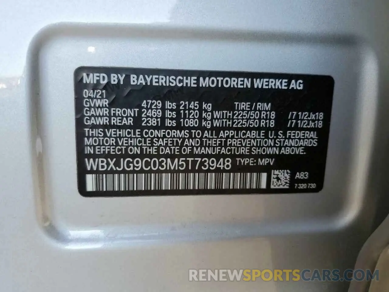 13 fotografías del automóvil dañado WBXJG9C03M5T73948 BMW X1 2021