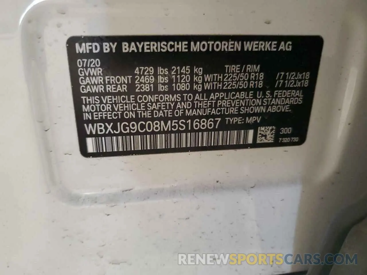 12 fotografías del automóvil dañado WBXJG9C08M5S16867 BMW X1 2021