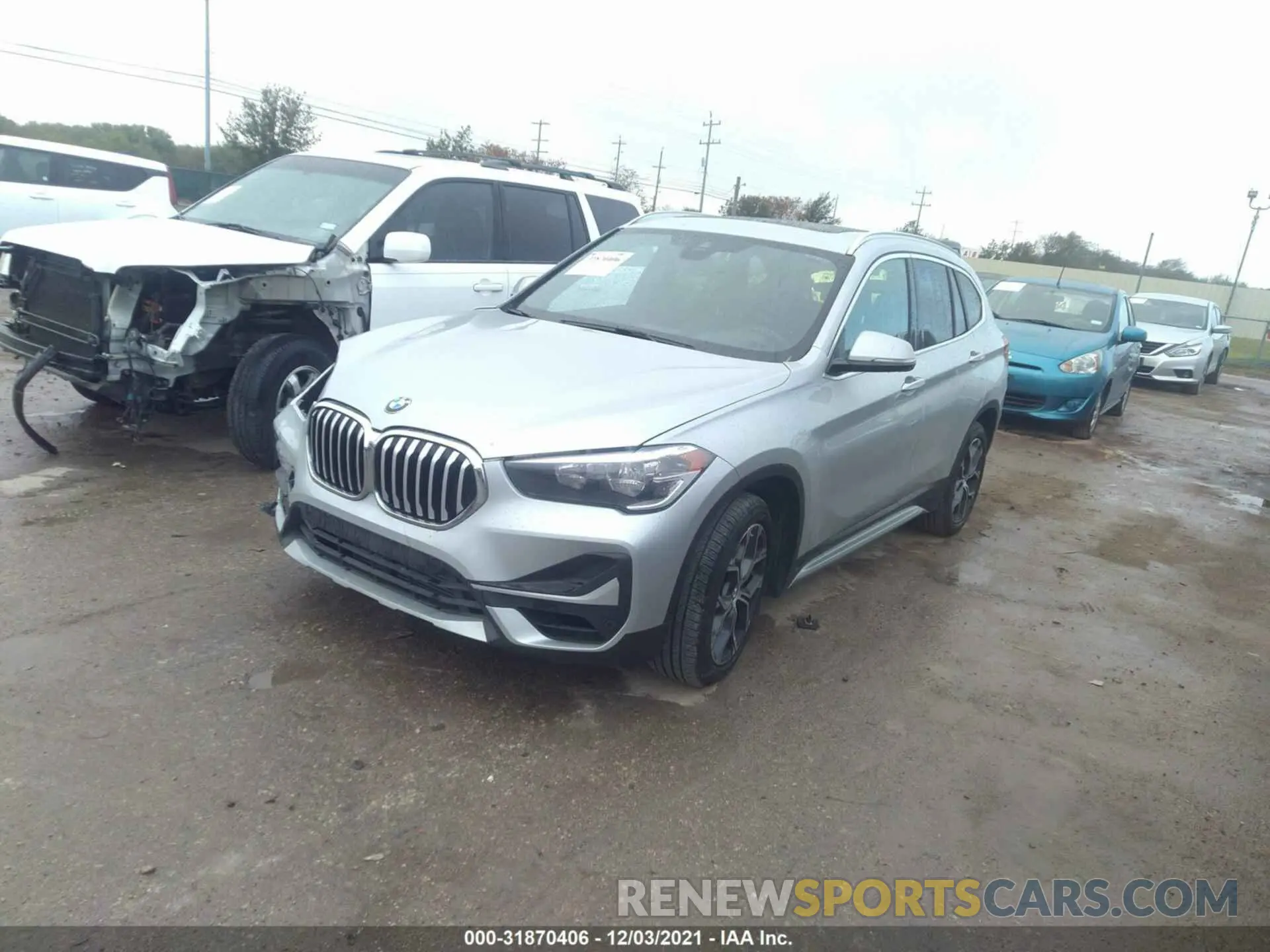 2 fotografías del automóvil dañado WBXJG9C09M3M69689 BMW X1 2021
