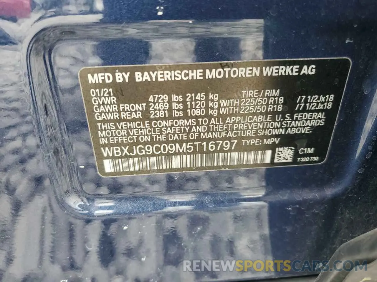 12 fotografías del automóvil dañado WBXJG9C09M5T16797 BMW X1 2021