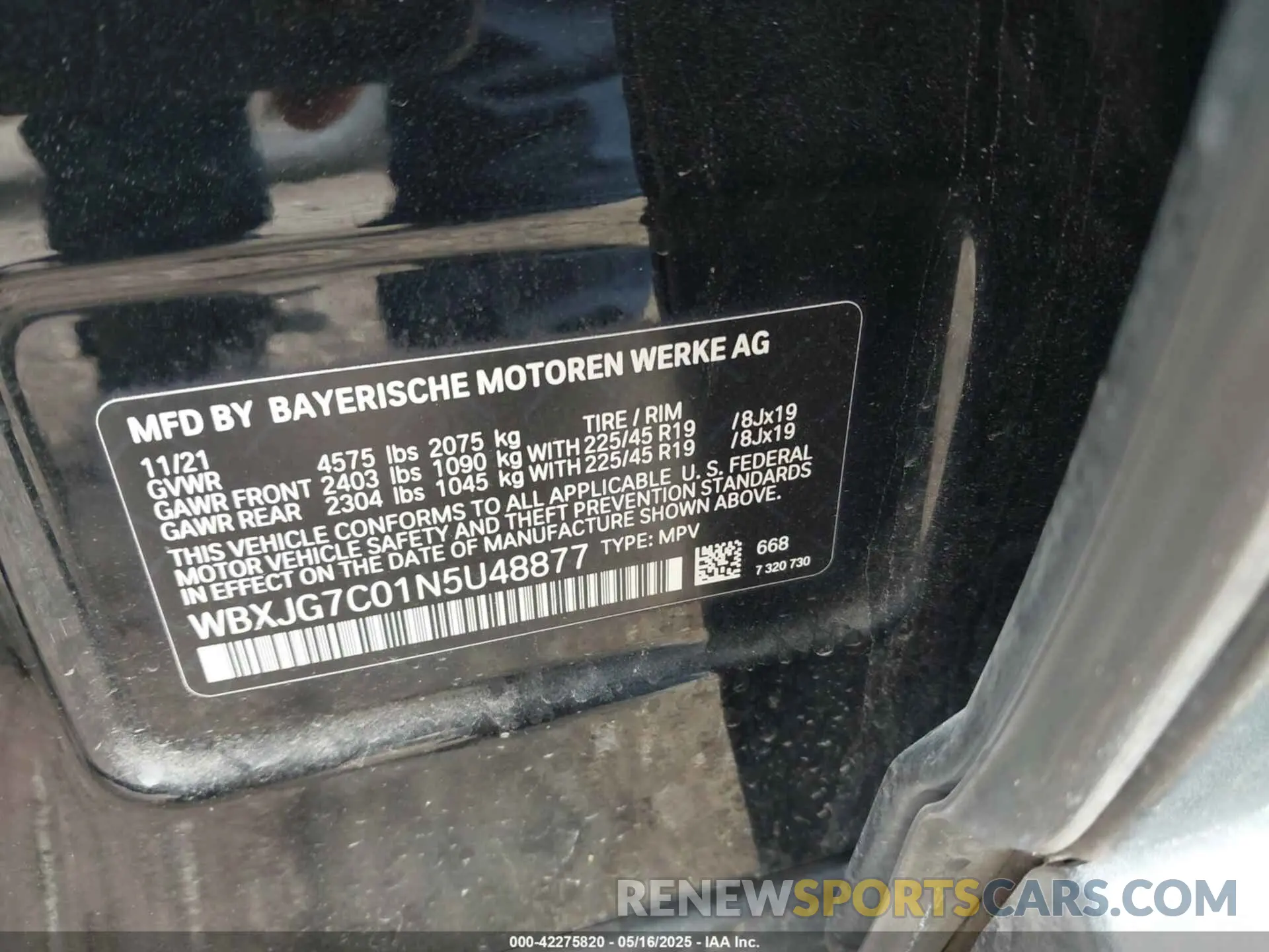 9 fotografías del automóvil dañado WBXJG7C01N5U48877 BMW X1 2022