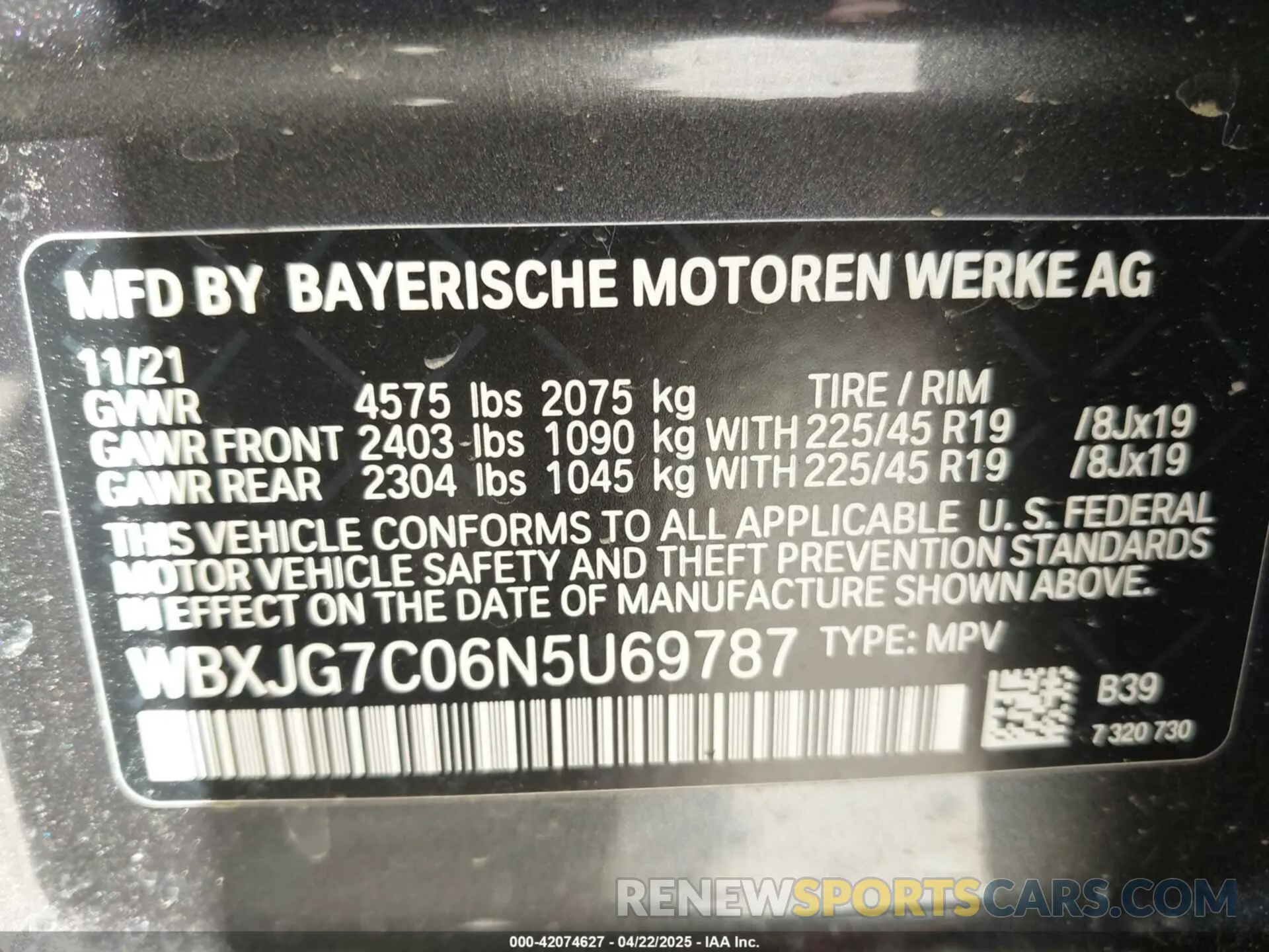9 fotografías del automóvil dañado WBXJG7C06N5U69787 BMW X1 2022