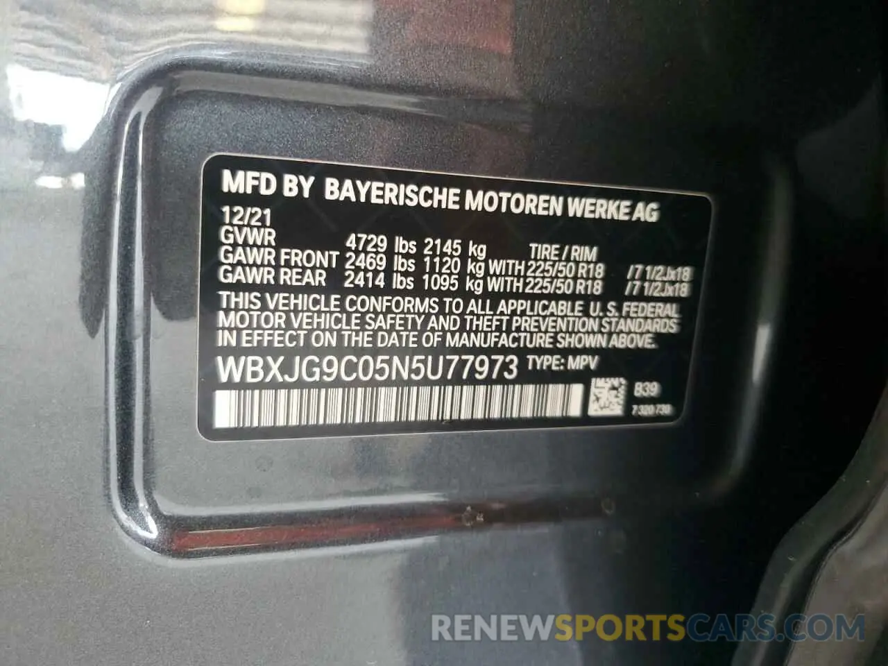 14 fotografías del automóvil dañado WBXJG9C05N5U77973 BMW X1 2022