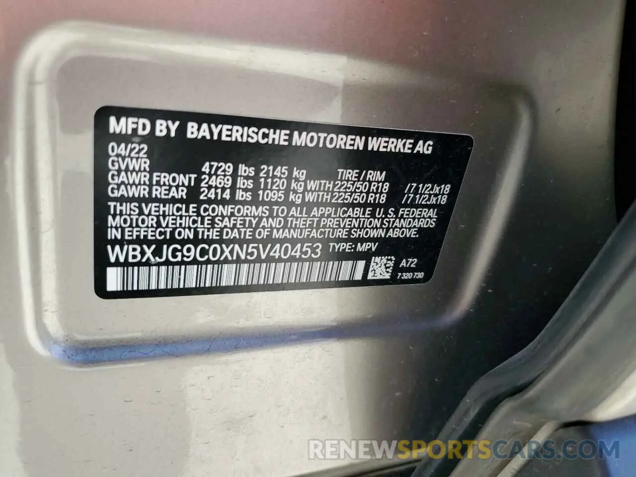 14 fotografías del automóvil dañado WBXJG9C0XN5V40453 BMW X1 2022