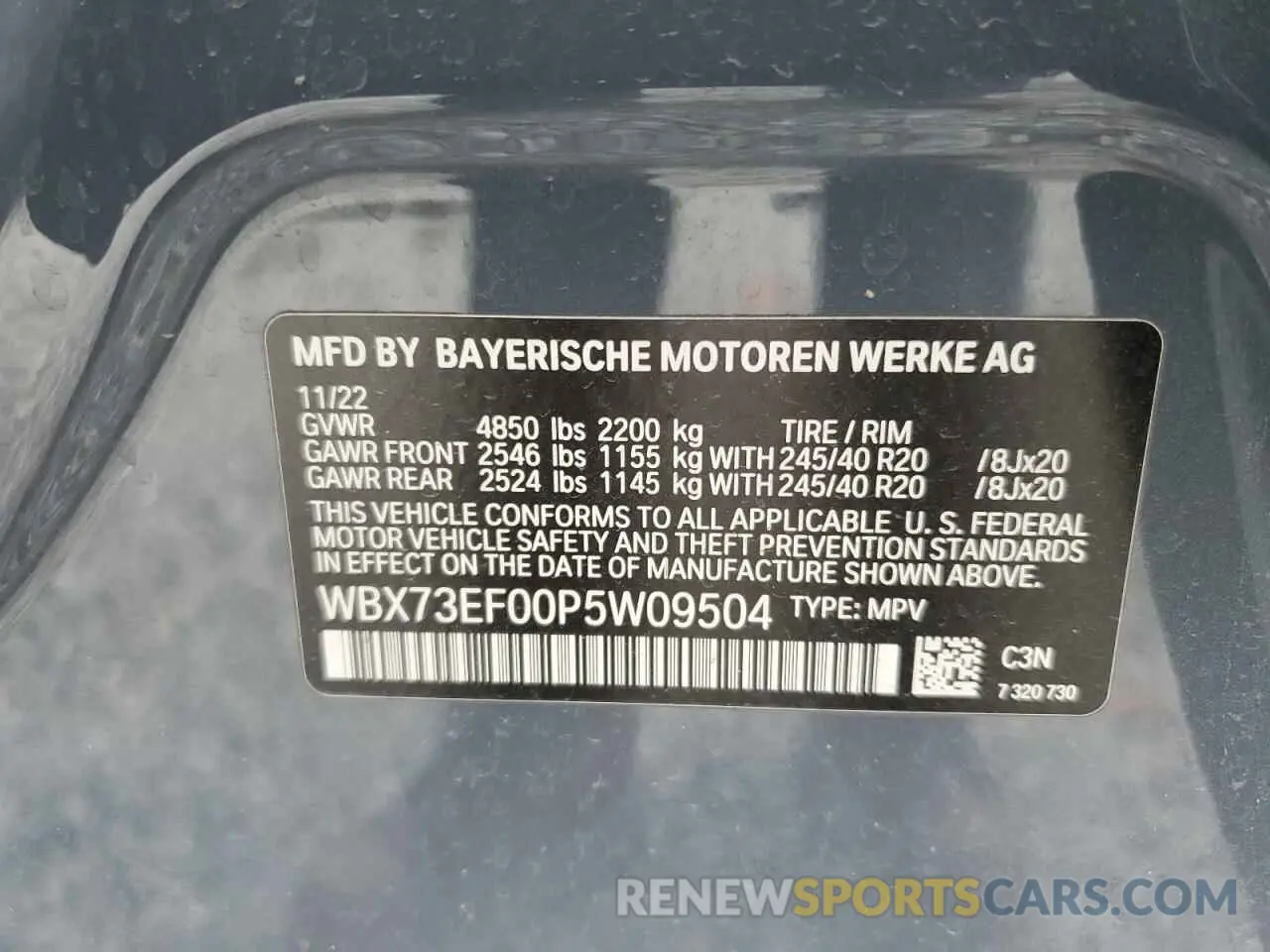 16 fotografías del automóvil dañado WBX73EF00P5W09504 BMW X1 2023