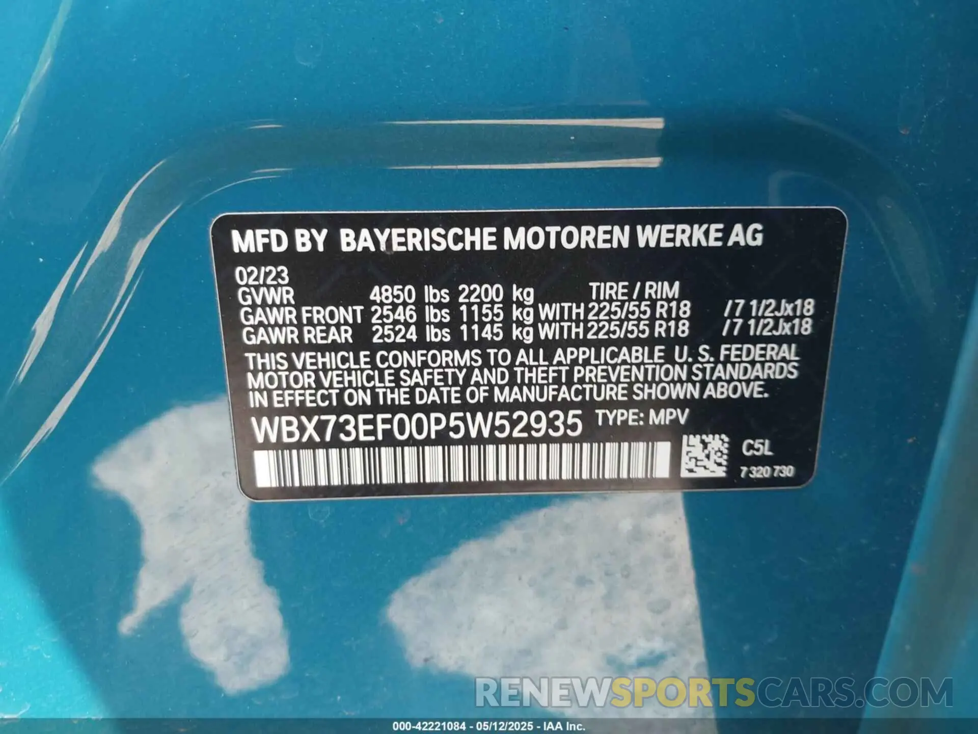9 fotografías del automóvil dañado WBX73EF00P5W52935 BMW X1 2023