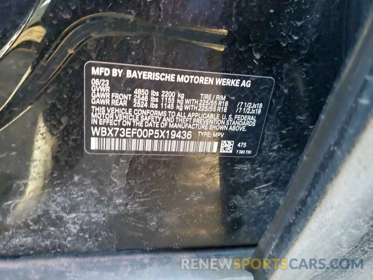 14 fotografías del automóvil dañado WBX73EF00P5X19436 BMW X1 2023