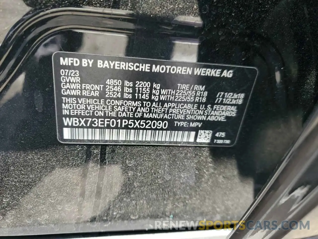 13 fotografías del automóvil dañado WBX73EF01P5X52090 BMW X1 2023