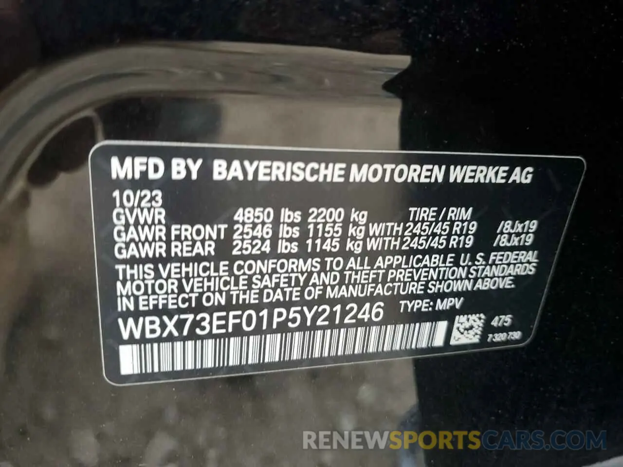 13 fotografías del automóvil dañado WBX73EF01P5Y21246 BMW X1 2023