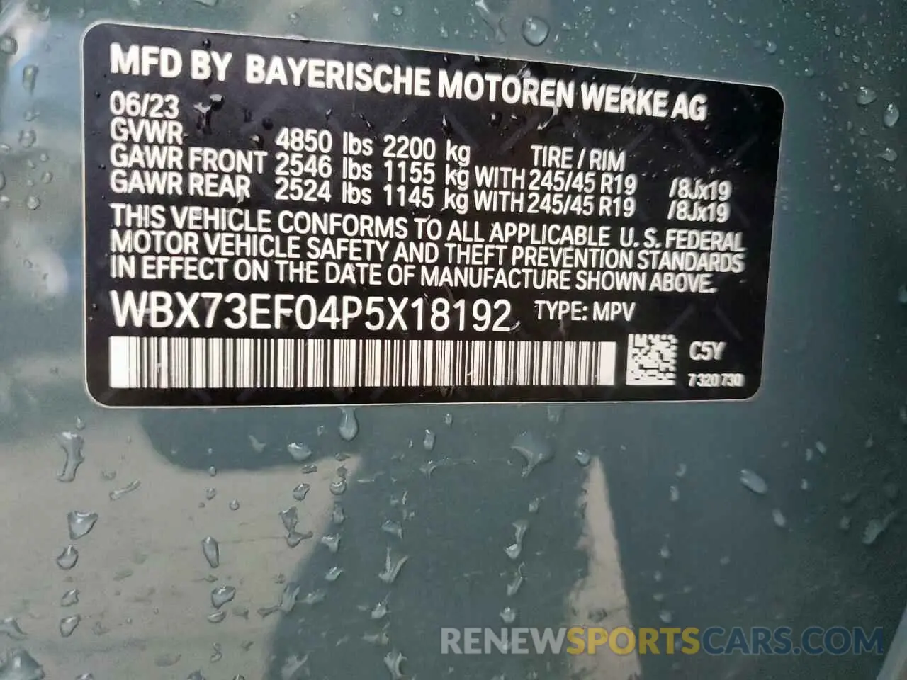 14 fotografías del automóvil dañado WBX73EF04P5X18192 BMW X1 2023