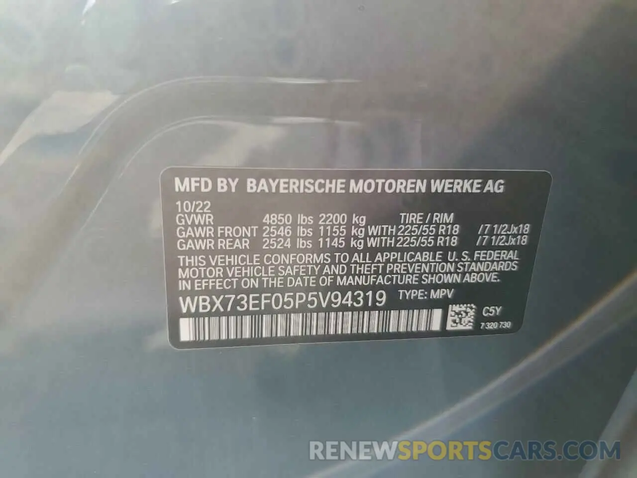 13 fotografías del automóvil dañado WBX73EF05P5V94319 BMW X1 2023