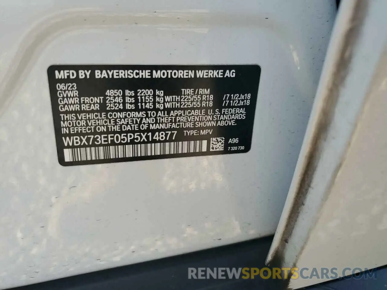 14 fotografías del automóvil dañado WBX73EF05P5X14877 BMW X1 2023