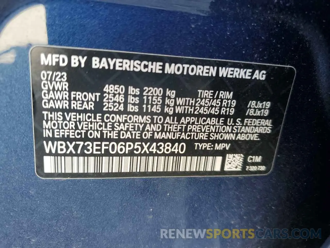 15 fotografías del automóvil dañado WBX73EF06P5X43840 BMW X1 2023