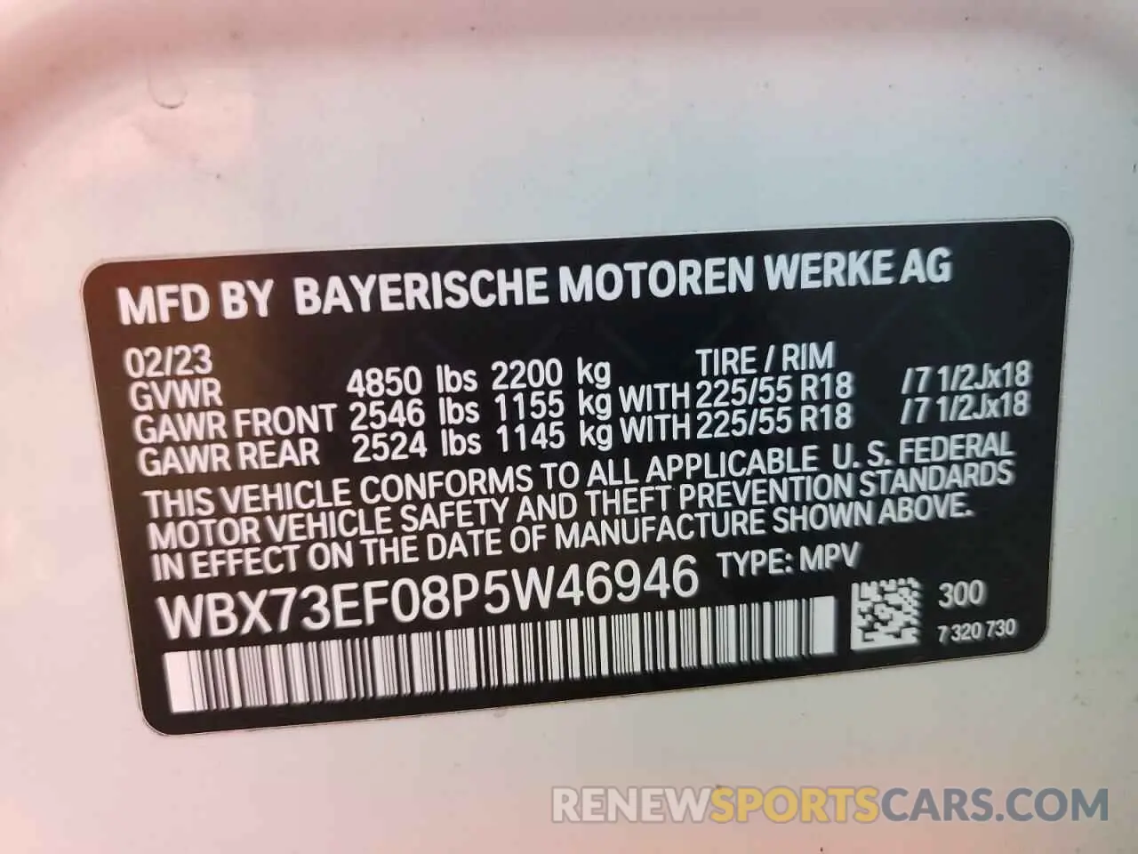 13 fotografías del automóvil dañado WBX73EF08P5W46946 BMW X1 2023