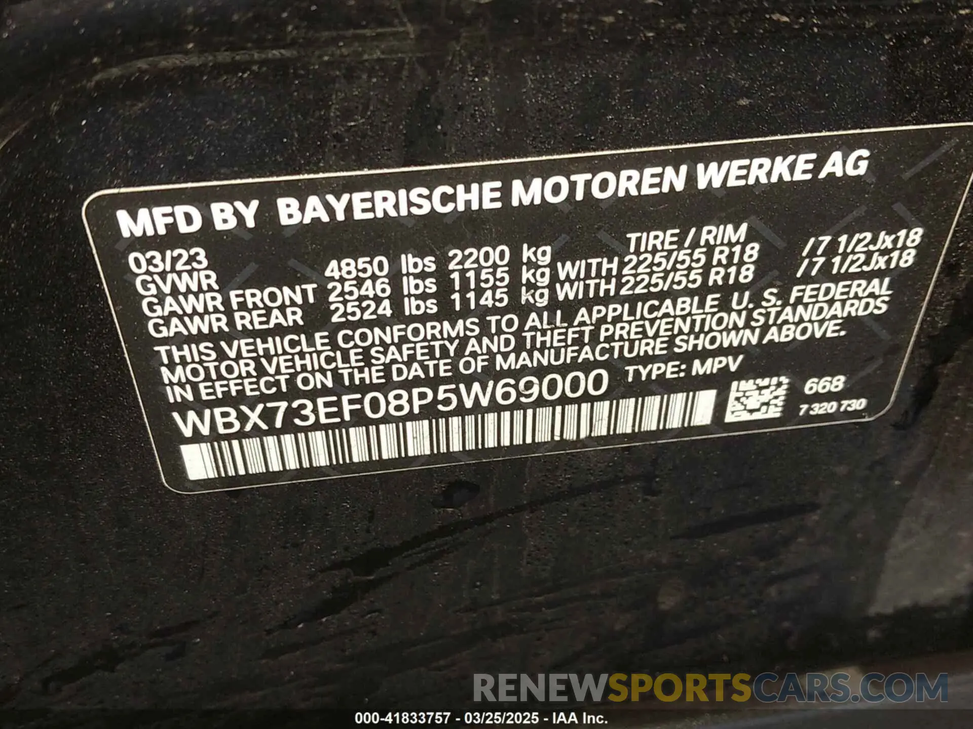 9 fotografías del automóvil dañado WBX73EF08P5W69000 BMW X1 2023