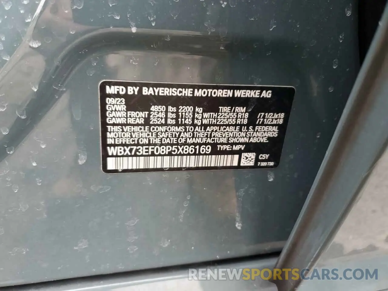 13 fotografías del automóvil dañado WBX73EF08P5X86169 BMW X1 2023