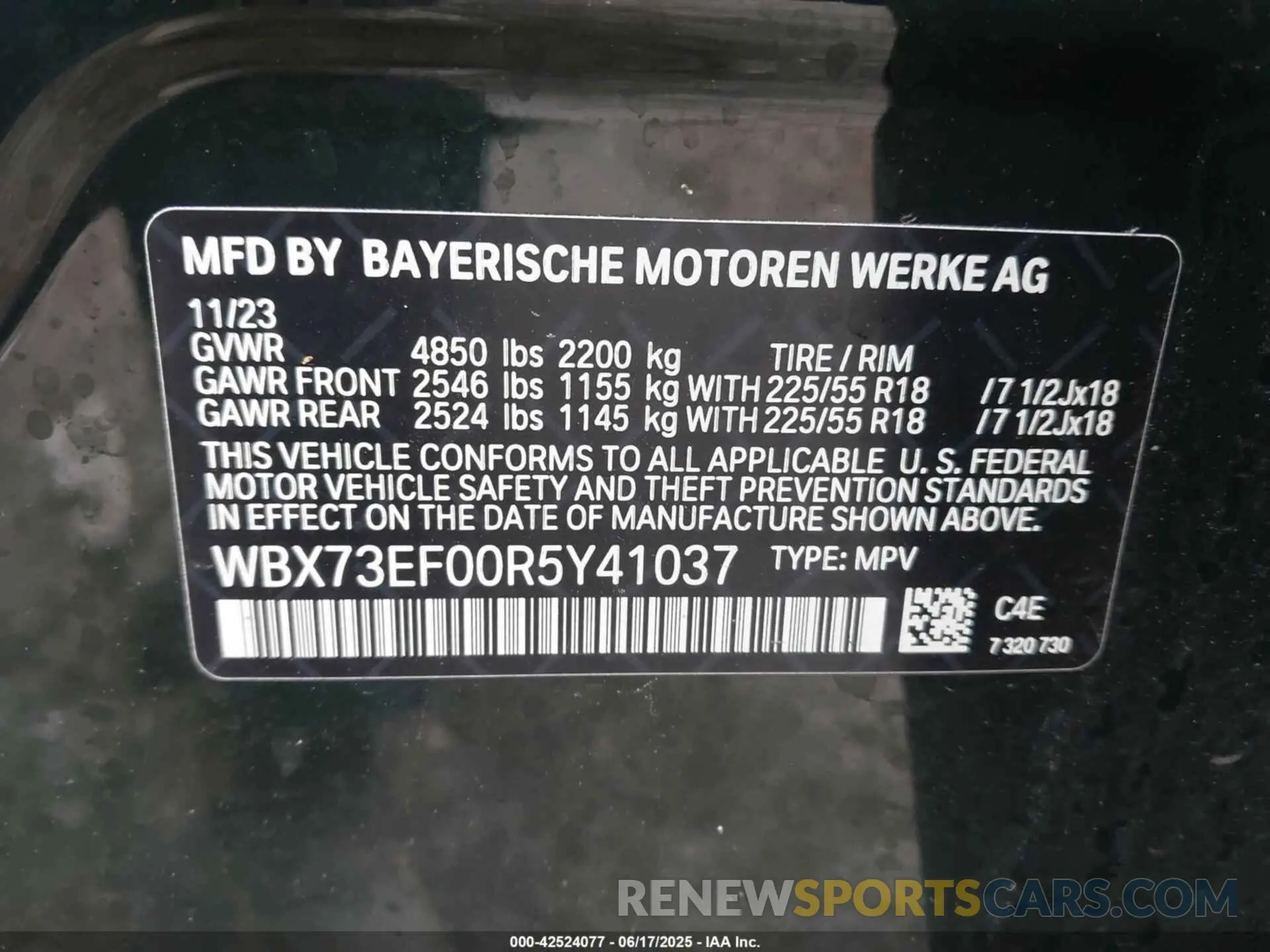 9 fotografías del automóvil dañado WBX73EF00R5Y41037 BMW X1 2024
