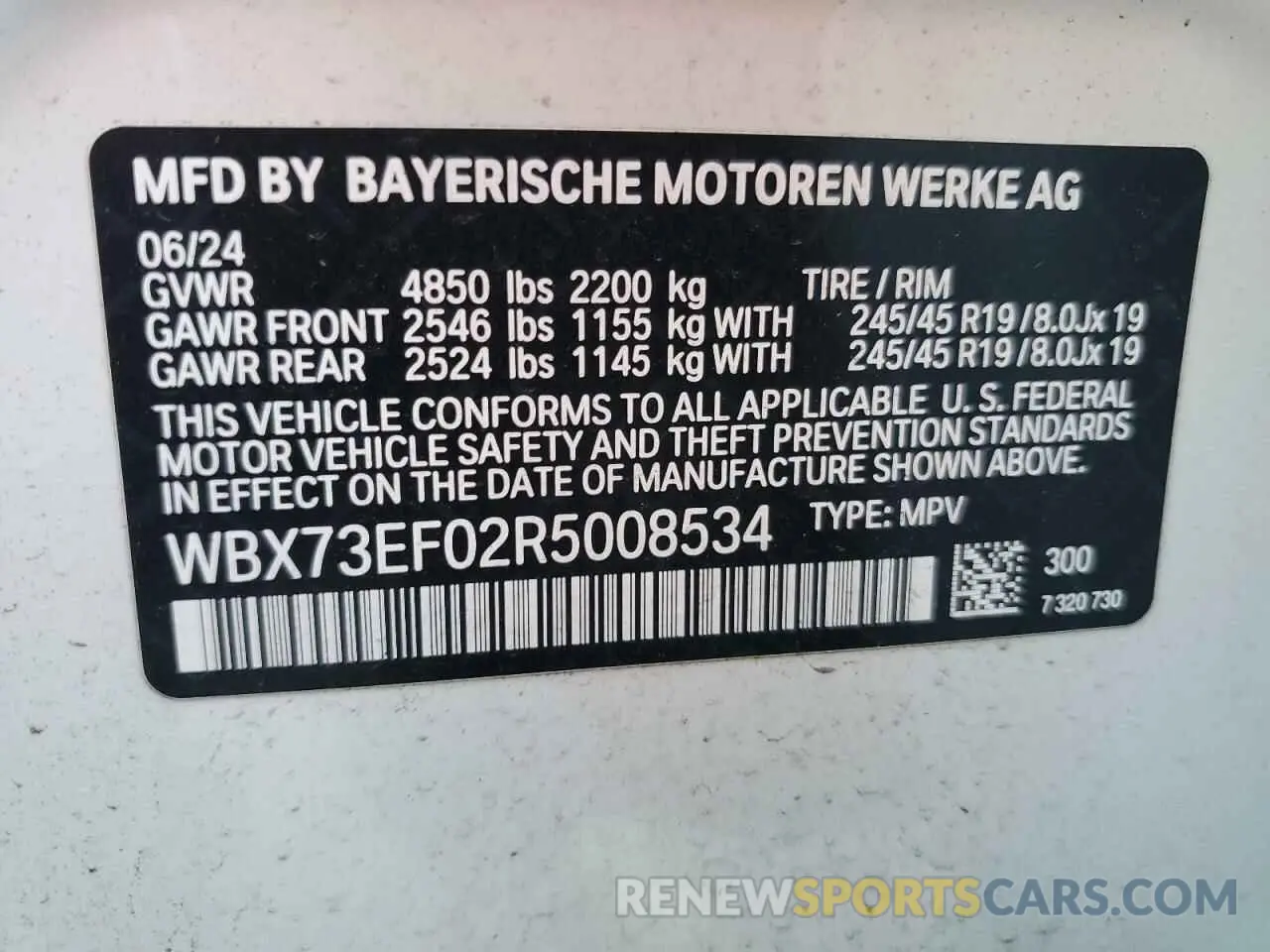 14 fotografías del automóvil dañado WBX73EF02R5008534 BMW X1 2024