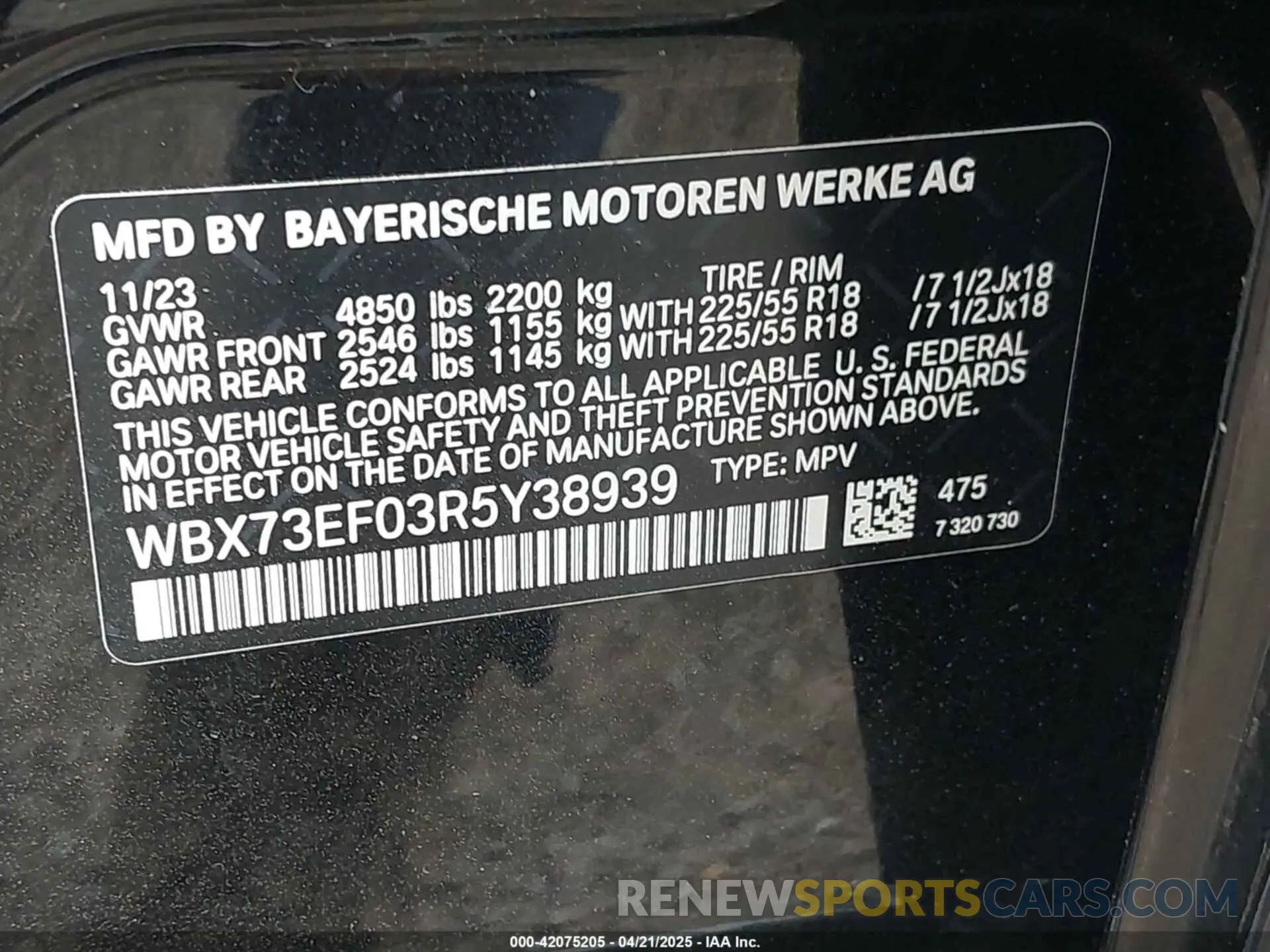 9 fotografías del automóvil dañado WBX73EF03R5Y38939 BMW X1 2024