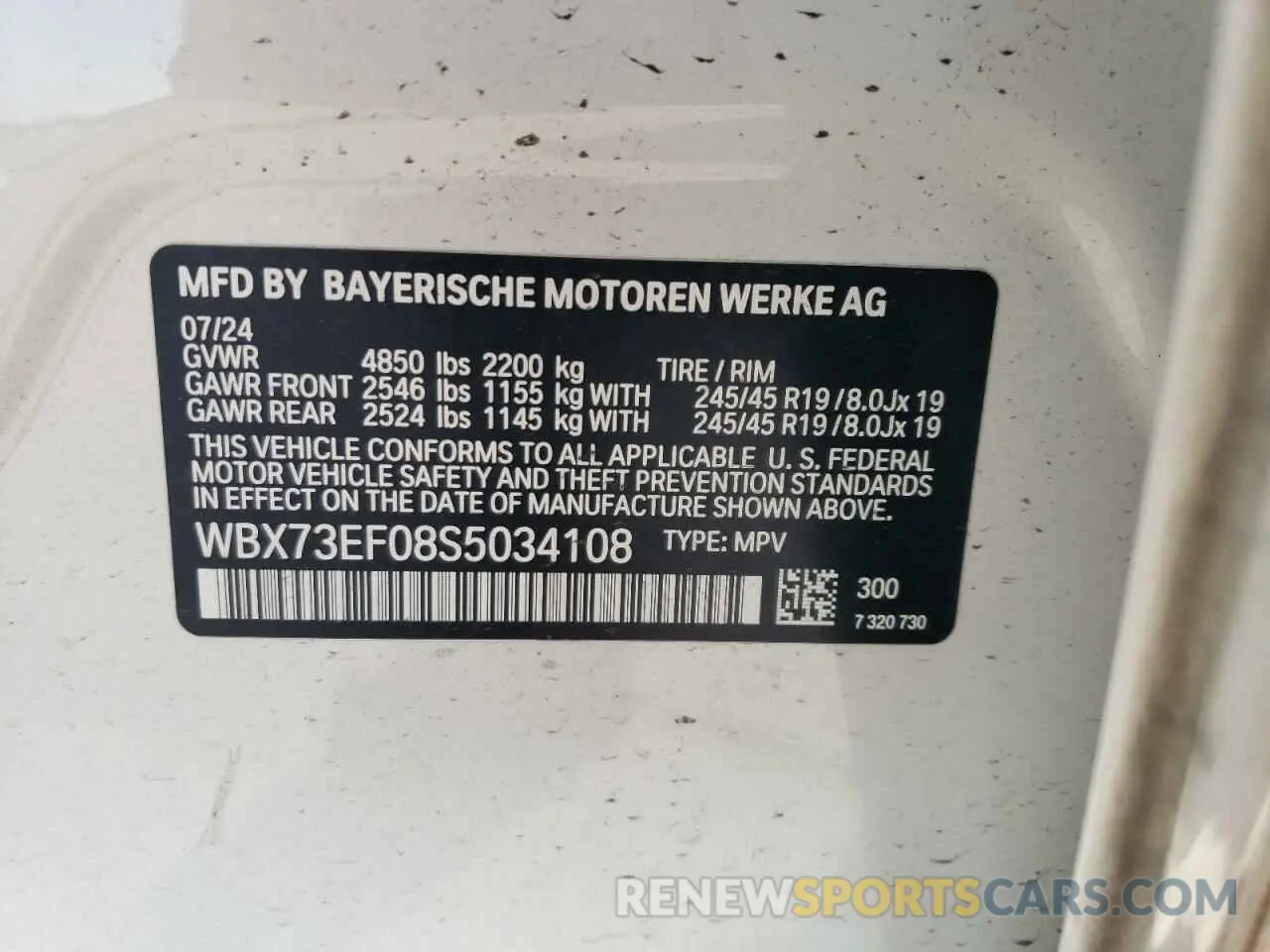 15 fotografías del automóvil dañado WBX73EF08S5034108 BMW X1 2025