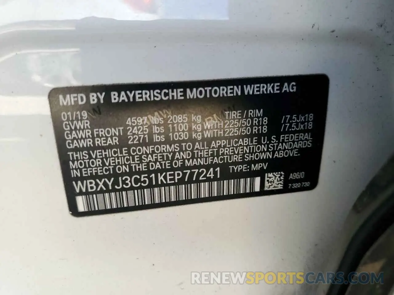 13 fotografías del automóvil dañado WBXYJ3C51KEP77241 BMW X2 2019