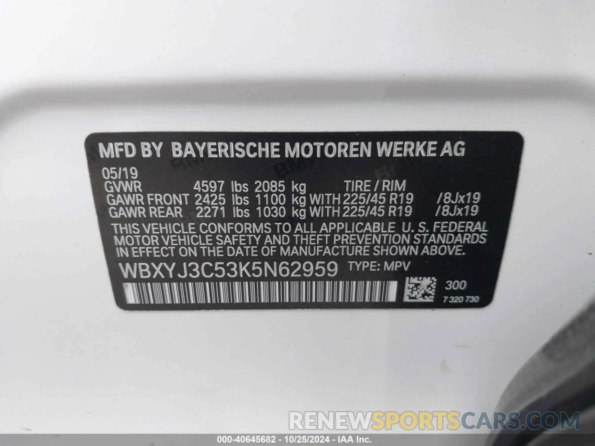 9 fotografías del automóvil dañado WBXYJ3C53K5N62959 BMW X2 2019