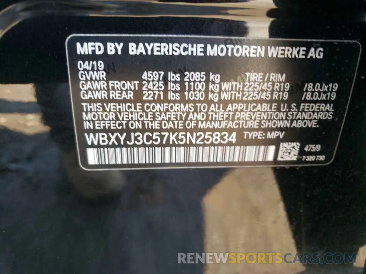 14 fotografías del automóvil dañado WBXYJ3C57K5N25834 BMW X2 2019