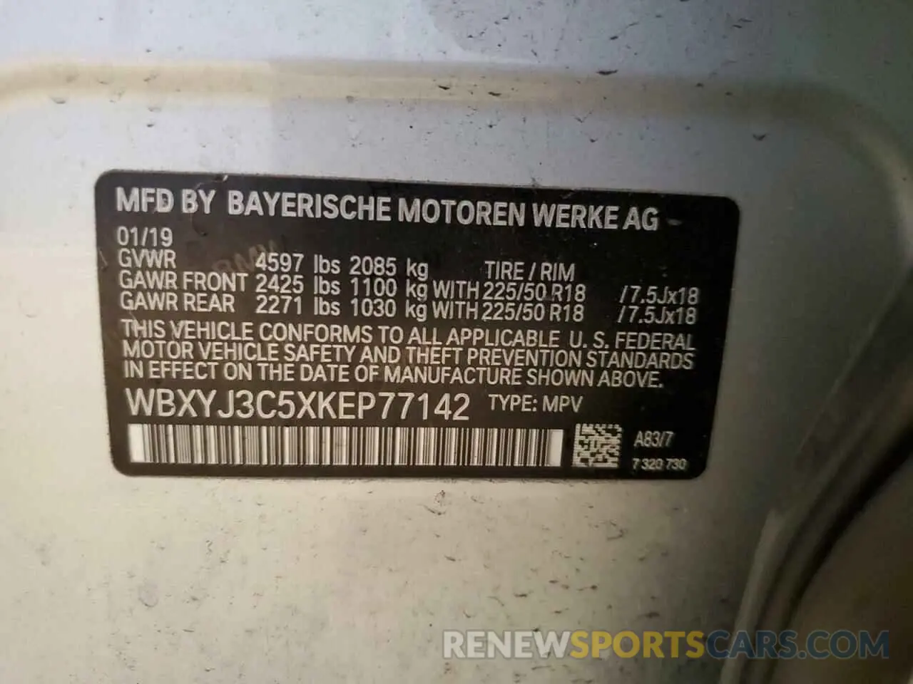 12 fotografías del automóvil dañado WBXYJ3C5XKEP77142 BMW X2 2019