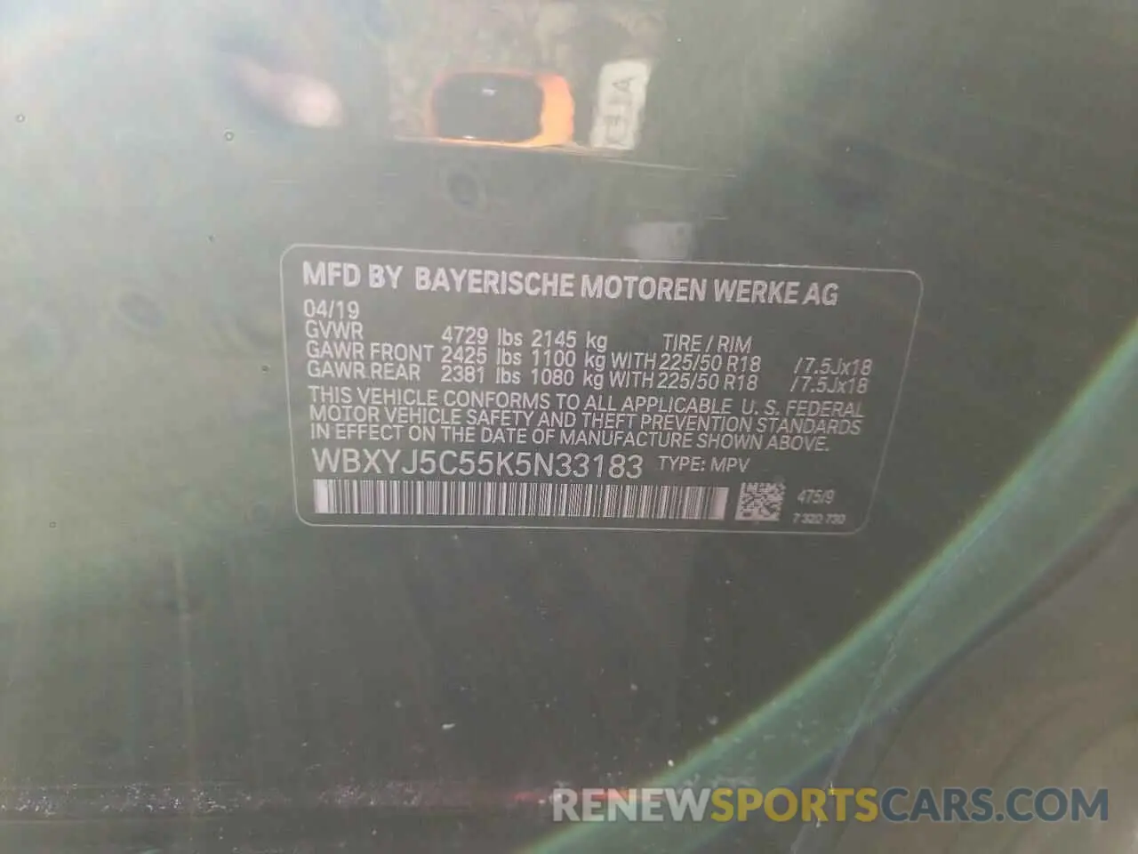 13 fotografías del automóvil dañado WBXYJ5C55K5N33183 BMW X2 2019