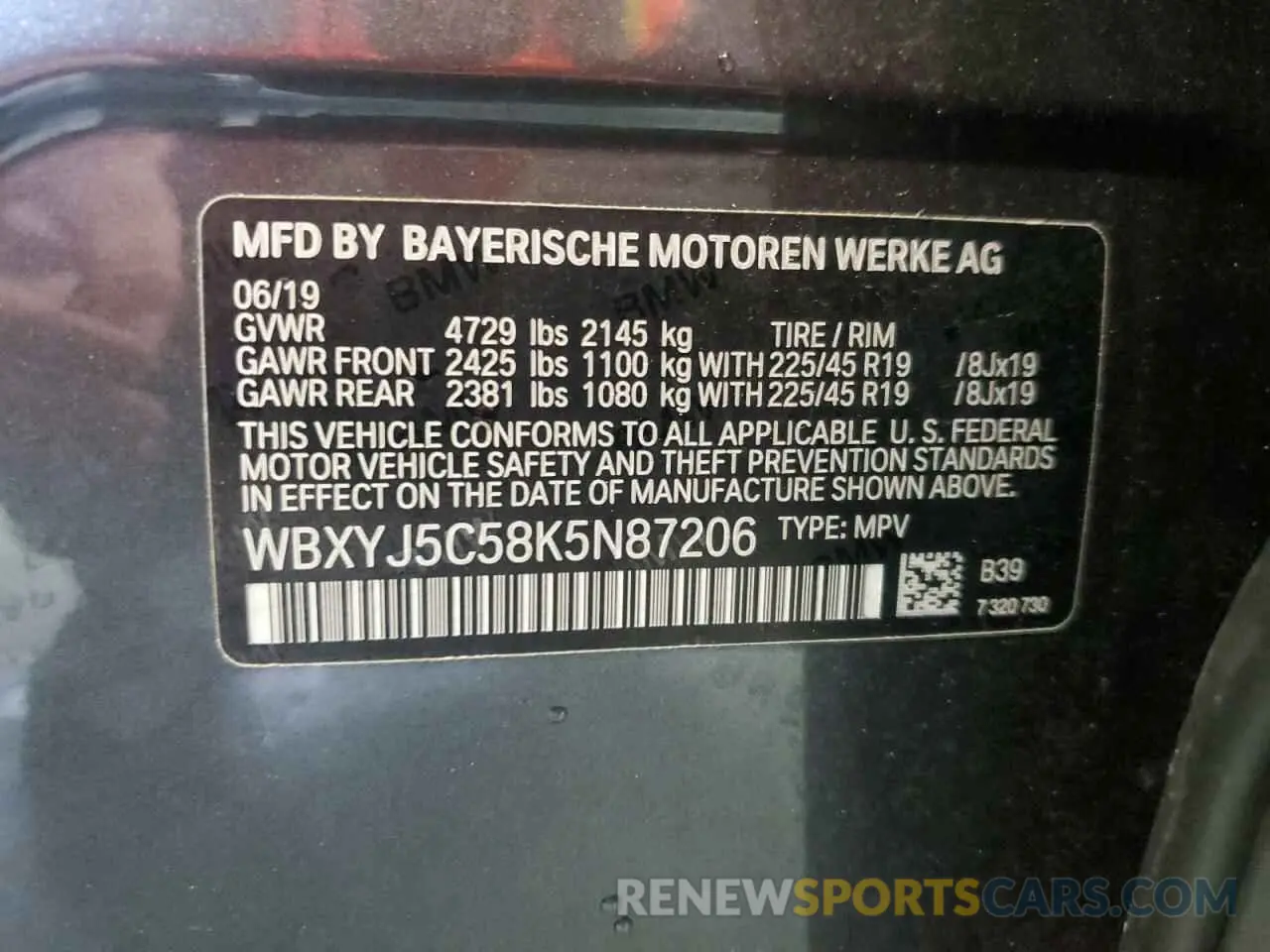 13 fotografías del automóvil dañado WBXYJ5C58K5N87206 BMW X2 2019