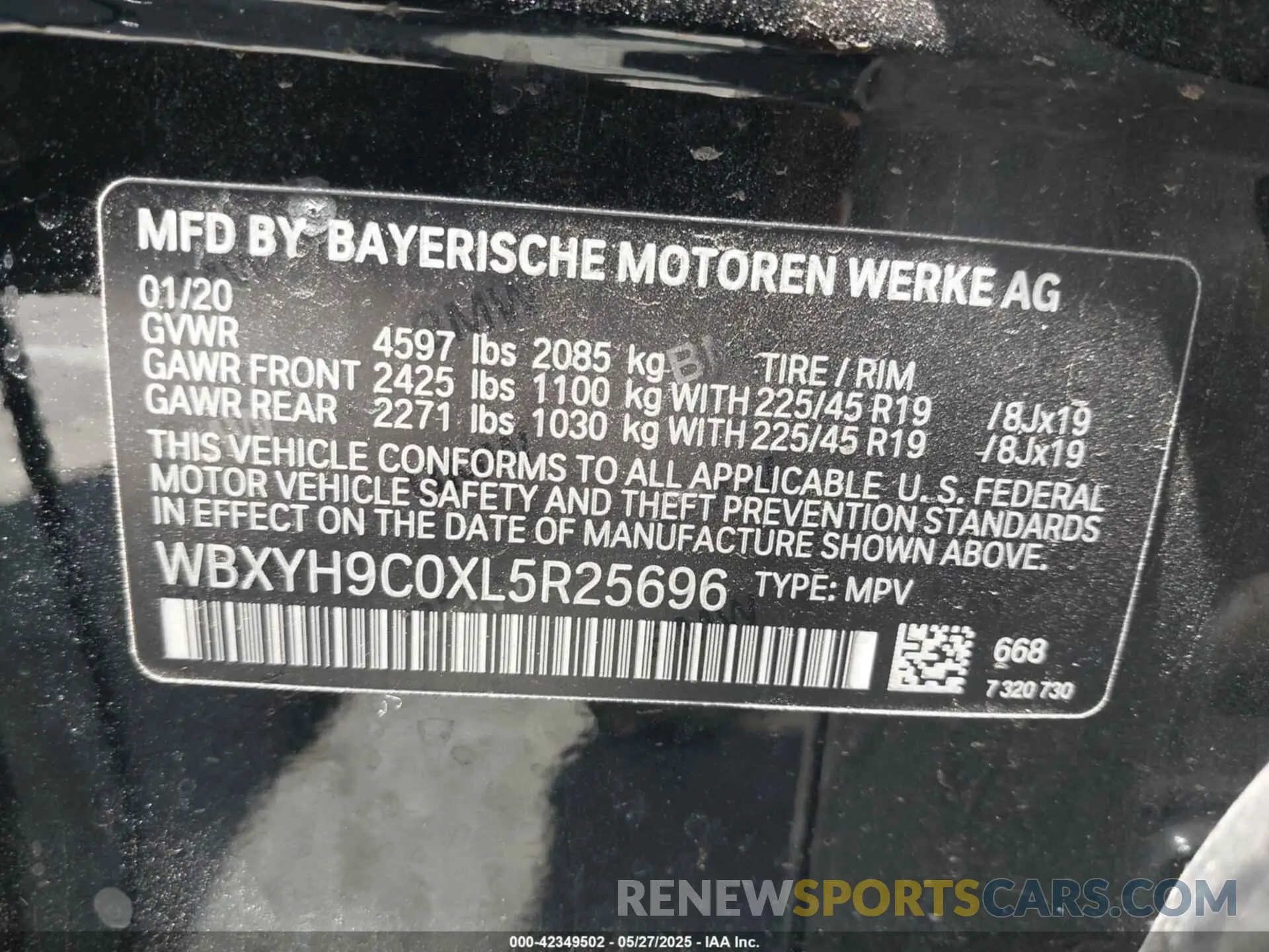 9 fotografías del automóvil dañado WBXYH9C0XL5R25696 BMW X2 2020