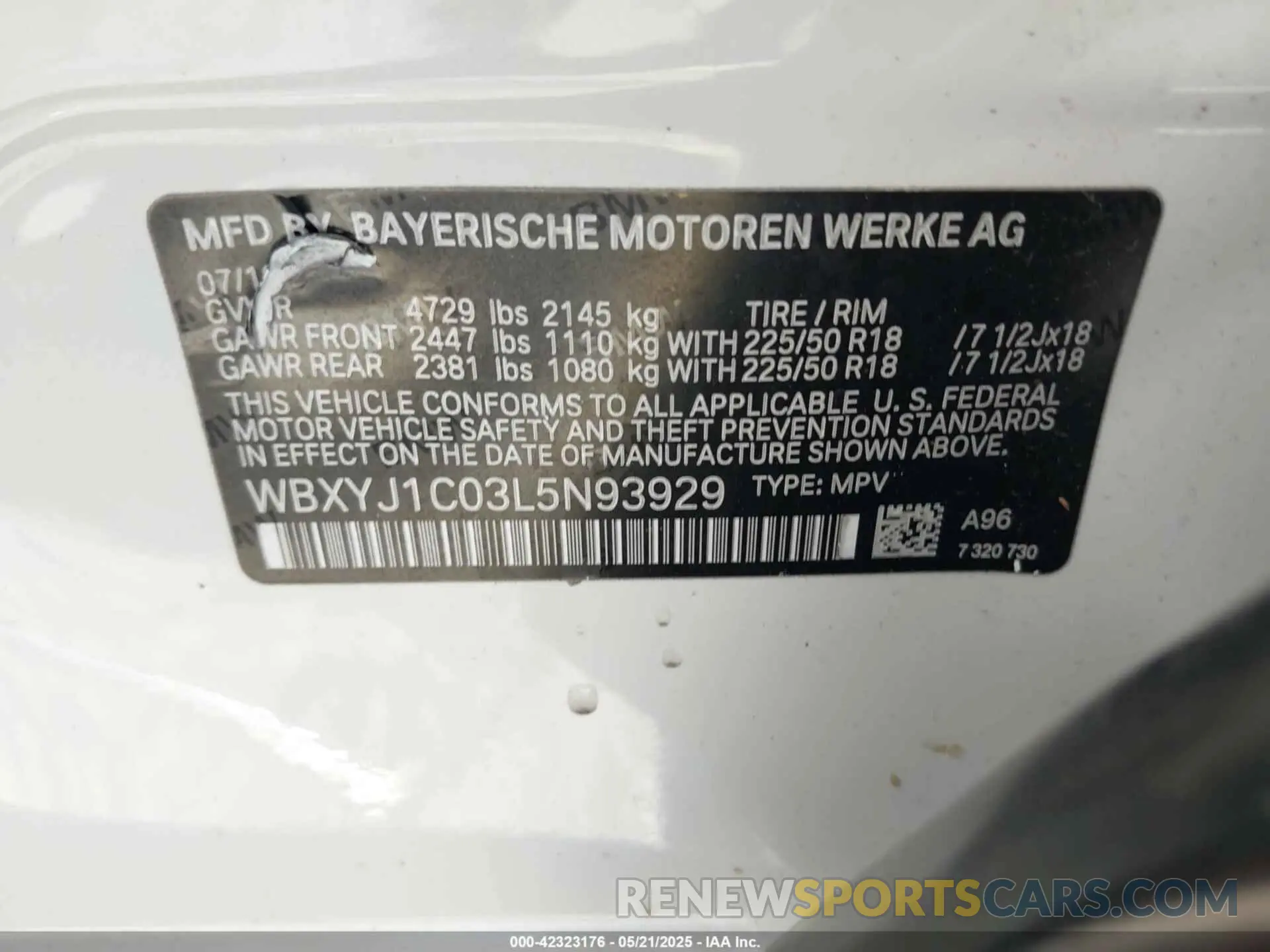 9 fotografías del automóvil dañado WBXYJ1C03L5N93929 BMW X2 2020