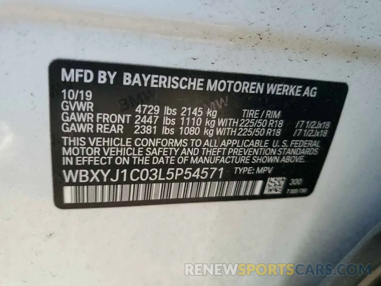 13 fotografías del automóvil dañado WBXYJ1C03L5P54571 BMW X2 2020