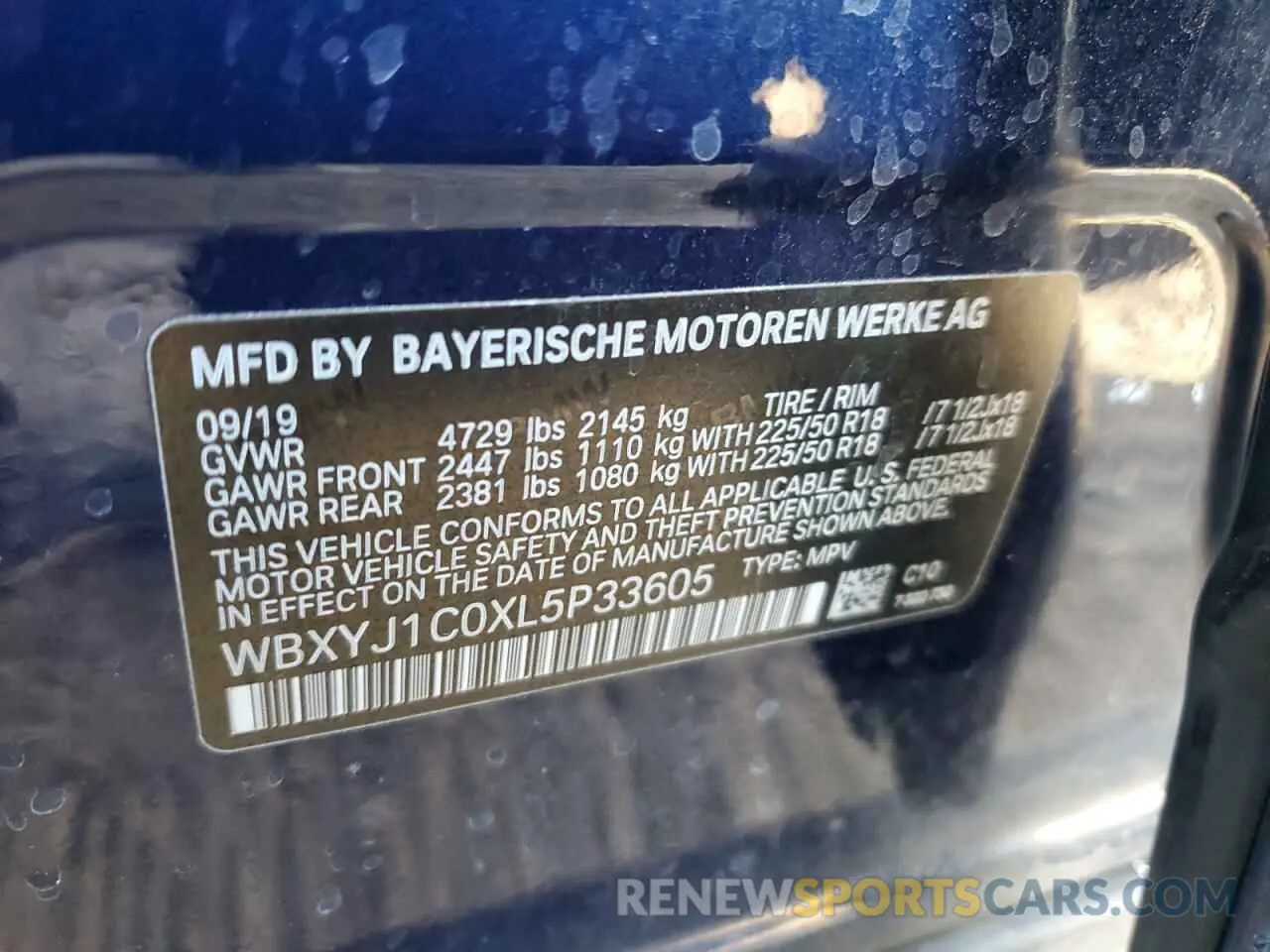 13 fotografías del automóvil dañado WBXYJ1C0XL5P33605 BMW X2 2020