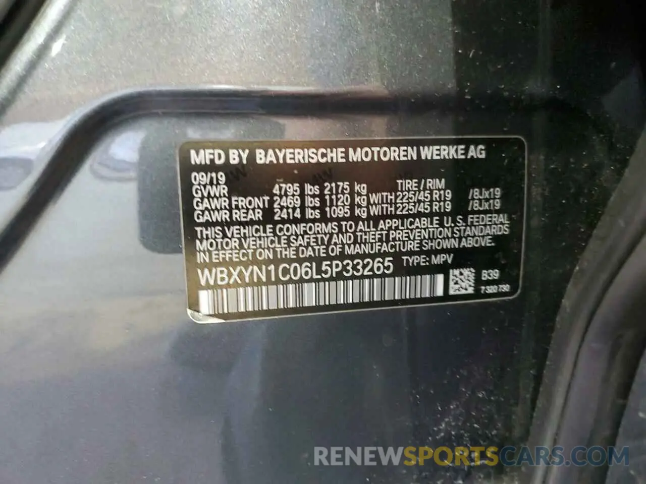 13 fotografías del automóvil dañado WBXYN1C06L5P33265 BMW X2 2020
