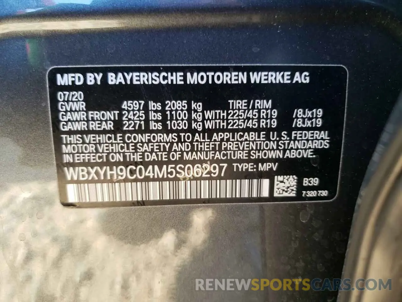 15 fotografías del automóvil dañado WBXYH9C04M5S06297 BMW X2 2021