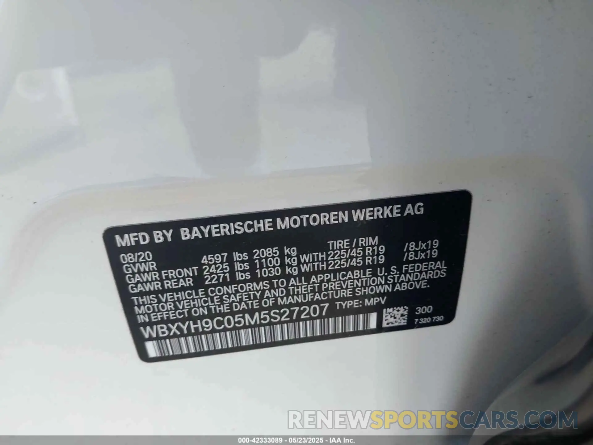 9 fotografías del automóvil dañado WBXYH9C05M5S27207 BMW X2 2021
