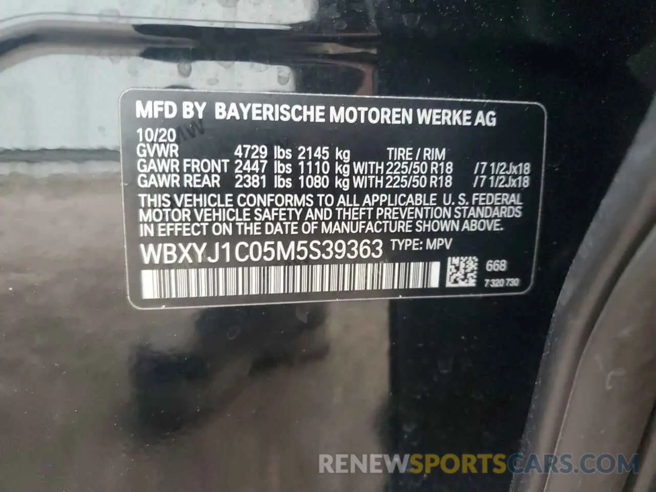 12 fotografías del automóvil dañado WBXYJ1C05M5S39363 BMW X2 2021