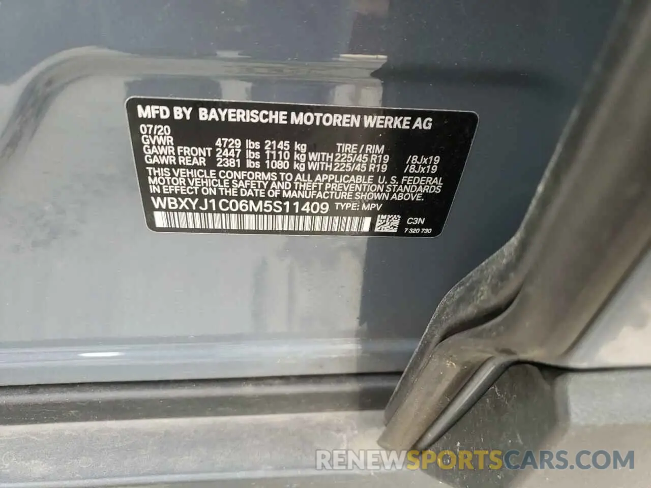 10 fotografías del automóvil dañado WBXYJ1C06M5S11409 BMW X2 2021