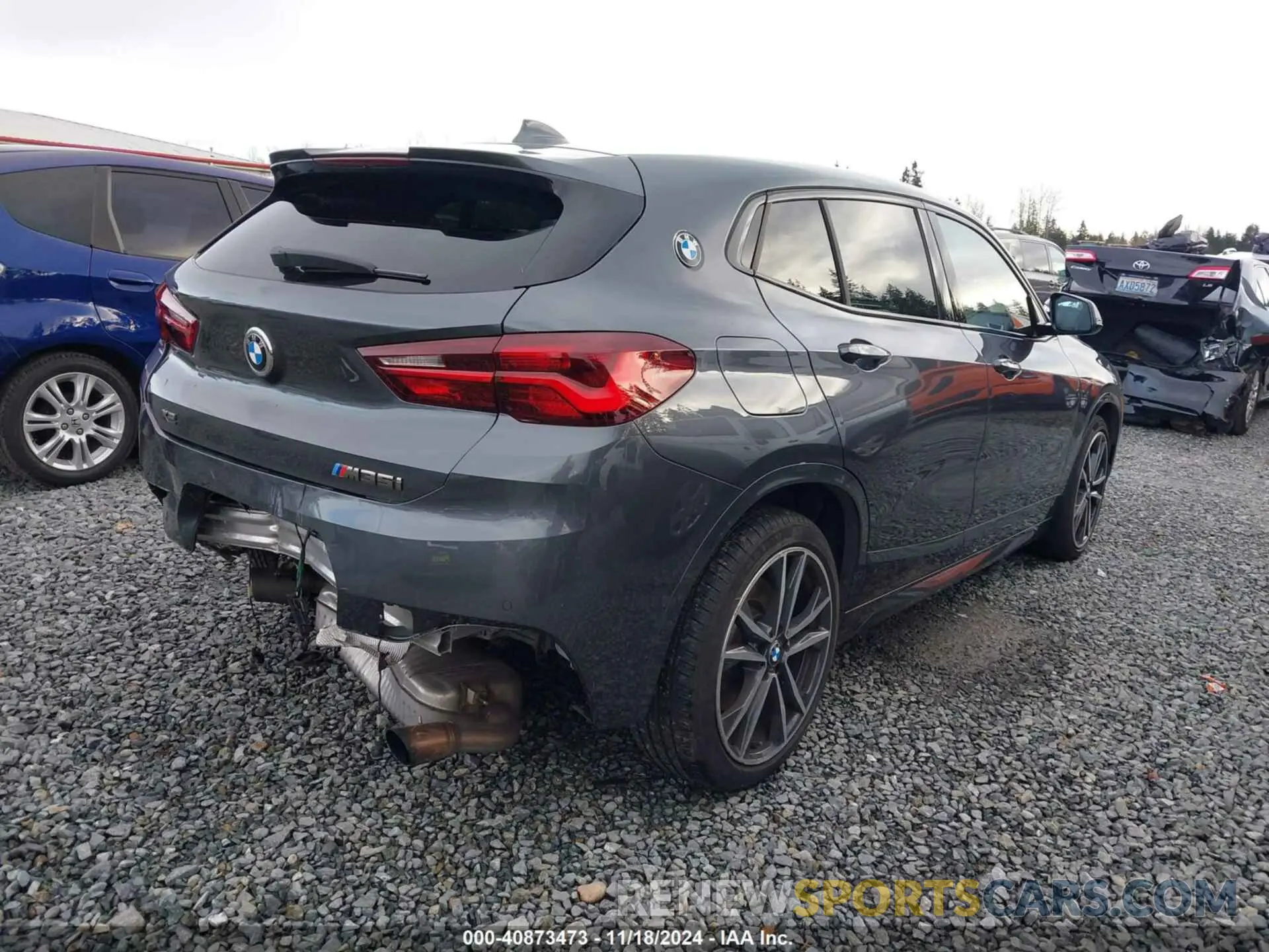 4 fotografías del automóvil dañado WBXYN1C03M5T19751 BMW X2 2021