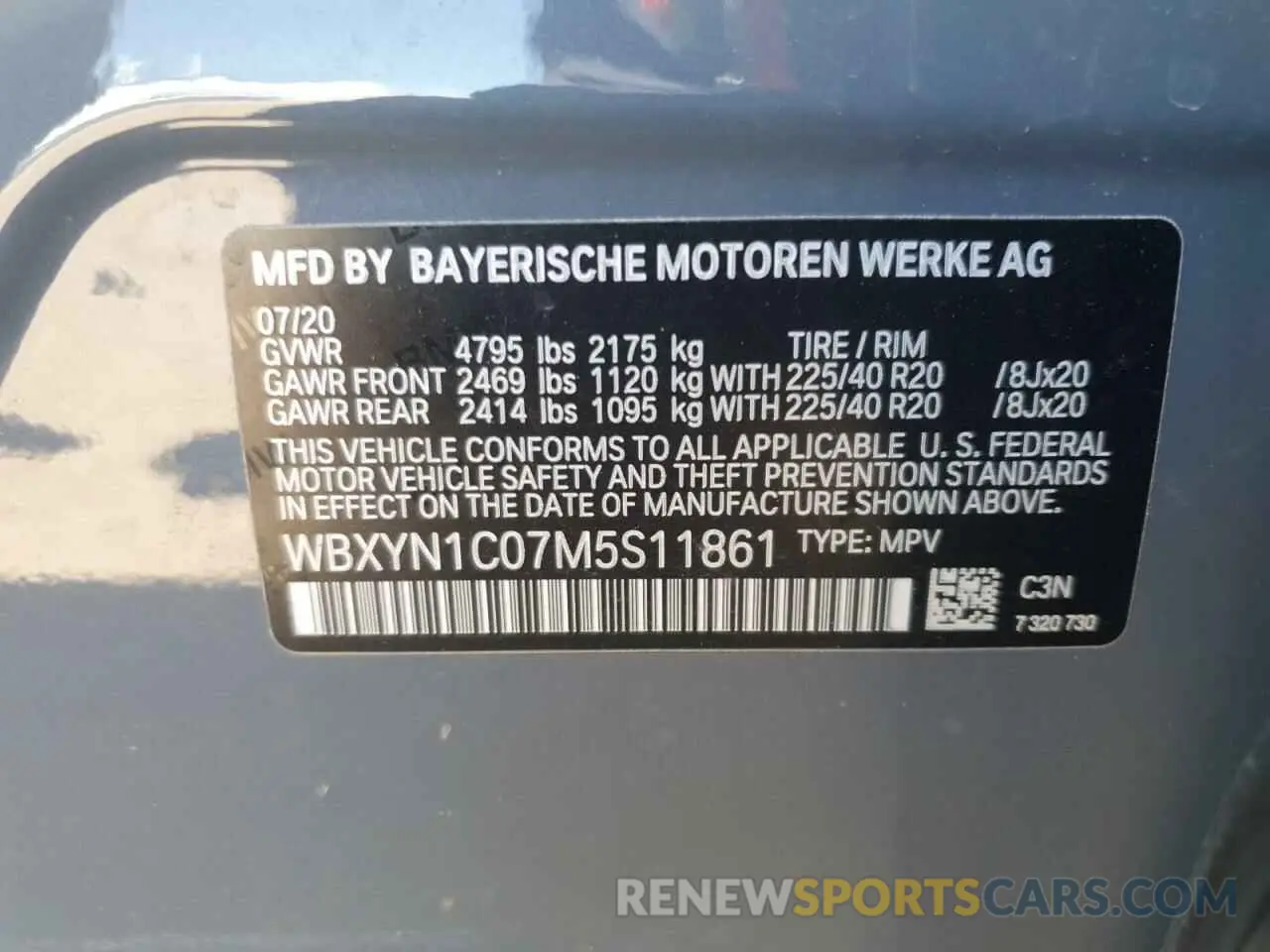 12 fotografías del automóvil dañado WBXYN1C07M5S11861 BMW X2 2021