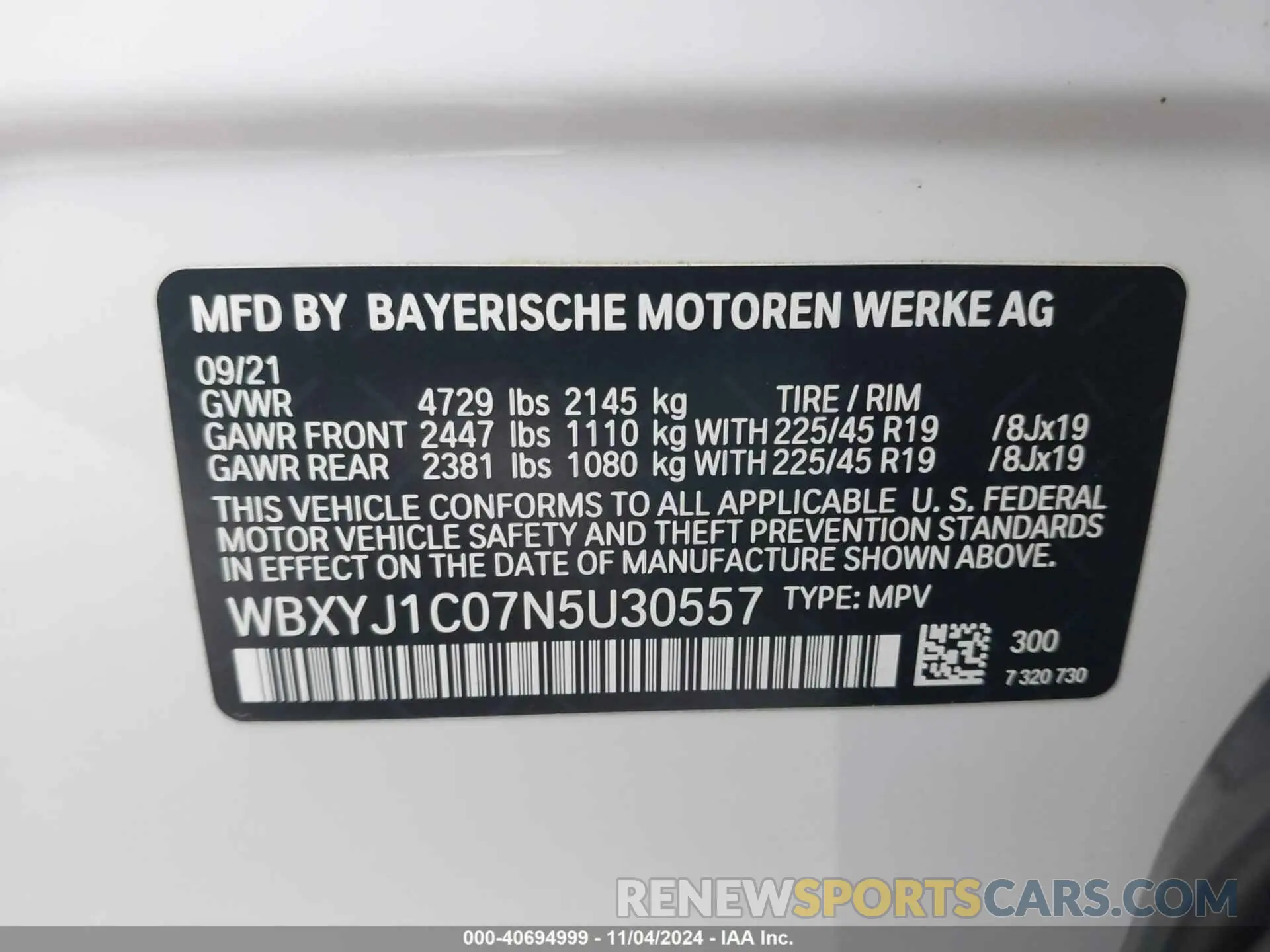 9 fotografías del automóvil dañado WBXYJ1C07N5U30557 BMW X2 2022